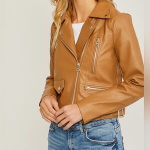 Vegan Leather Moto Jacket